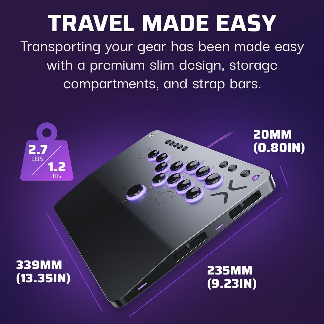 Turtle Beach Victrix Pro KO Leverless All Button Fight Stick, Officially Licensed for Xbox Series X|S, Xbox One, Windows 10/11 PC, Customizable eSports Tournament Ready Controller, Gray