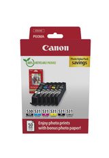 Canon PG-585 + CL-586, Cartuchos de Tinta Original, Multipack de 6 Cartuchos