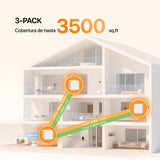 Tenda Nova MW6 Mesh Router Sistema WiFi de Red en Malla (Dual Band hasta 500 metros, Mu-MIMO, 2 Puertos Gigabit, Plug and Play, Funciona con Alexa, sustituye tu Repetidor de Red Tradicional) Pack 3