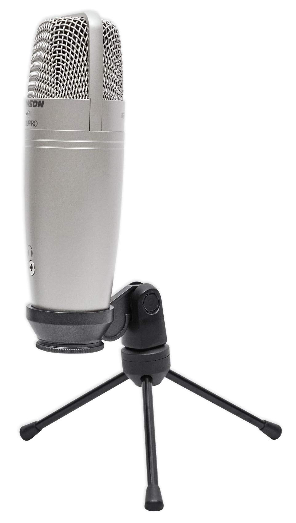 Samson C01U Pro - USB Studio Condenser Microphone with a Headphone Output for Zero-Latency Monitoring - Silver