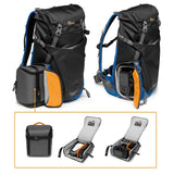 Lowepro PhotoSport BP 24L AW III, Mochila Tactica para Cámara Sin Espejo, Acceso Lateral, Inserto de Cámara Extraíble, Sistema de Correa para Accesorio, Compatible con Sony α7, Azul y Negro