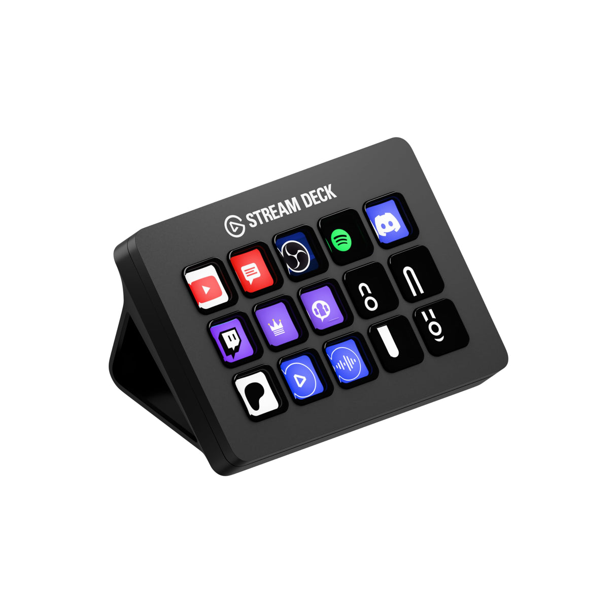 Elgato Stream Deck MK.2 – Controlador de estudio, 15 teclas macro, activa acciones en apps y software como OBS, Twitch, YouTube y otros, funciona en Mac y PC, Color Negro