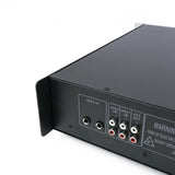 BeMatik - Amplificador para sonorización Profesional de 700W 110V 4 Zonas con Mic AUX MP3 Rack