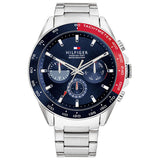 Tommy Hilfiger Reloj Analógico de Cuarzo Multifunción para Hombre con Correa de Acero Inoxidable Plateada - 1791968