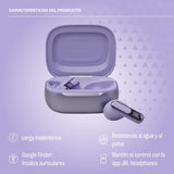 JBL Live Beam 3 Auriculares inalambricos de botón con almohadillas,True Wireless con cancelación de ruido adaptable, hasta 48 horas de reproducción, Bluetooth, audio de alta resolución, violeta
