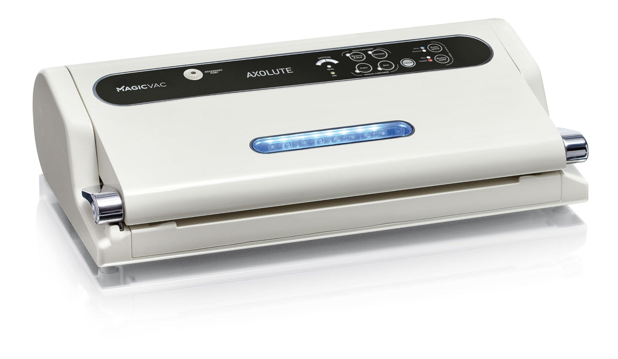 Magic Vac Axolute, Máquina Envasadora al Vacío Multifunción Profesional para Bolsas al Vacío, con Potente Motor y Kit de Envasado al Vacío, Sistema Patentado Made in Italy, Color Blanco
