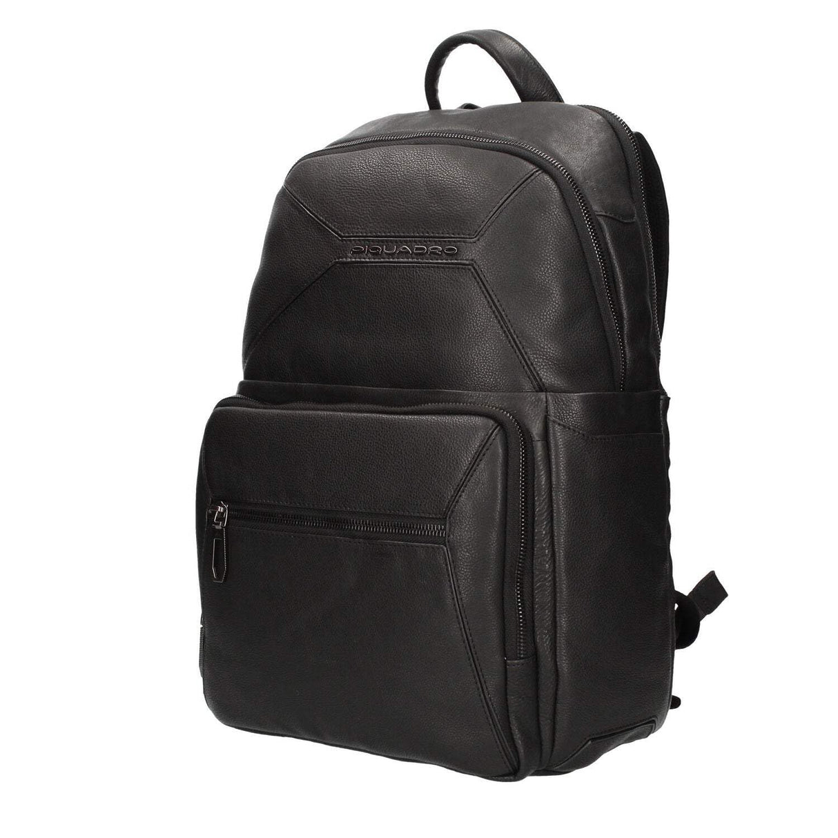 PIQUADRO Rhino Mochila Cuero 39 cm Compartimento para portátil, Negro, Talla única, Diseño moderno.