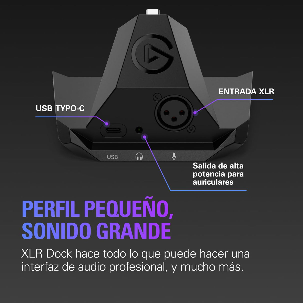 Elgato XLR Dock – Para Stream Deck +, interfaz de micrófono XLR a USB, mezclador de audio personalizable, 75 dB ganancia/alimentación Phantom/Clipguard – Mac/PC, Stream Deck no incluido