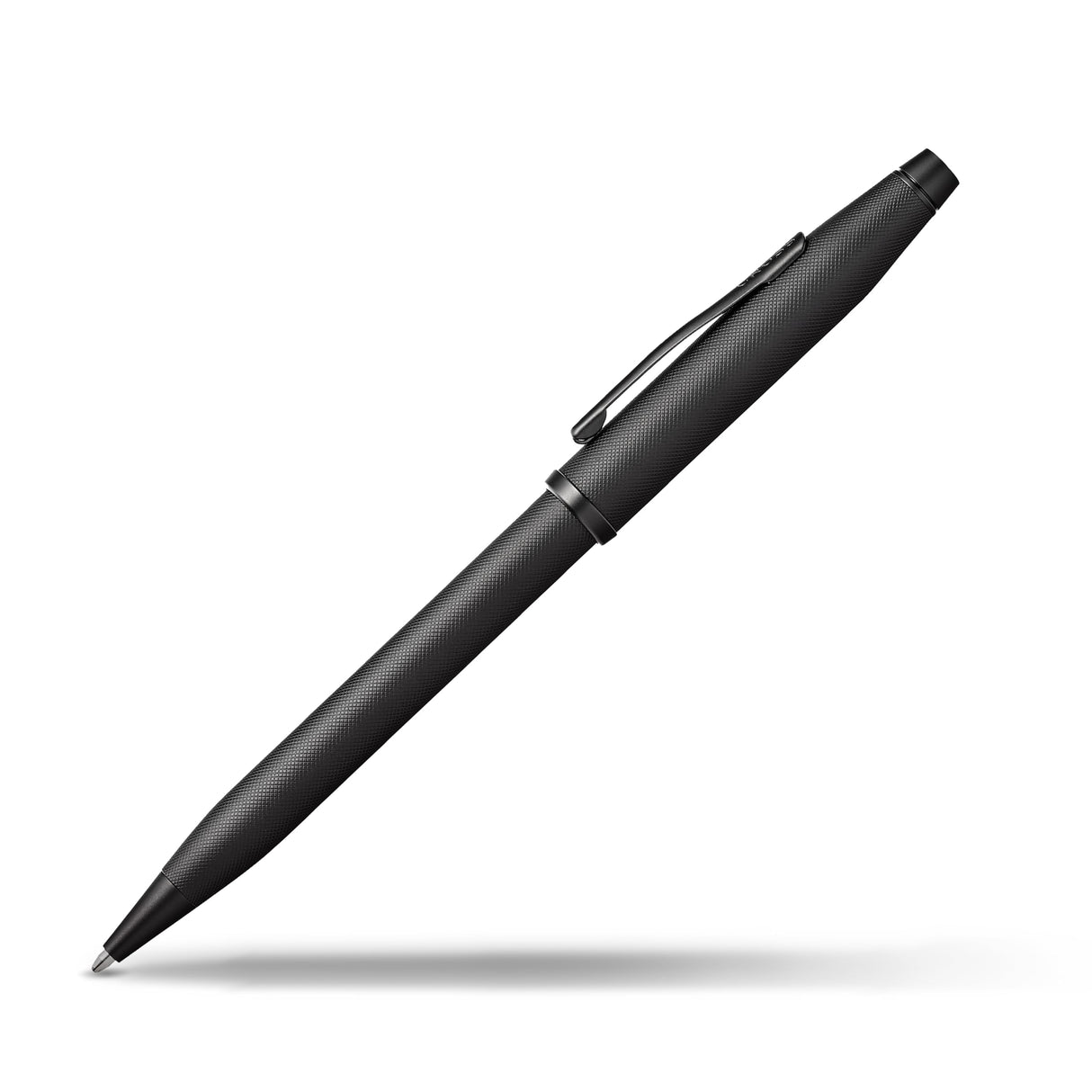 Cross AT0082WG-132 Bolígrafo Century II Micro Ranurado con Detalles en PVP, Negro Mate