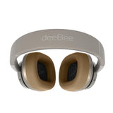 DeeBee DB-Pulse-GLC Auriculares Bluetooth Circumaurales, Cancelación Activa de Ruido, 40 Horas de Autonomía, 5 Micrófonos, Negro, con Almohadilla Intercambiable