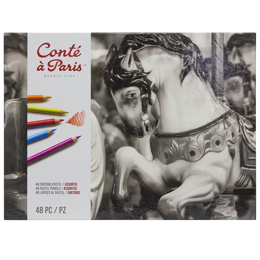 Conté à Paris Pencils - Paquete de 48 lápices de colores