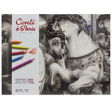 Conté à Paris Pencils - Paquete de 48 lápices de colores