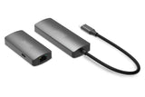 DIGITUS DS-55343 Extensor USB-C a HDMI – UHD 4K 120 Hz – 30 m a través de cable LAN – Set: emisor y receptor – HDMI 2.1, HDCP 2.3, USB 3.1 – HDR, Deep Color
