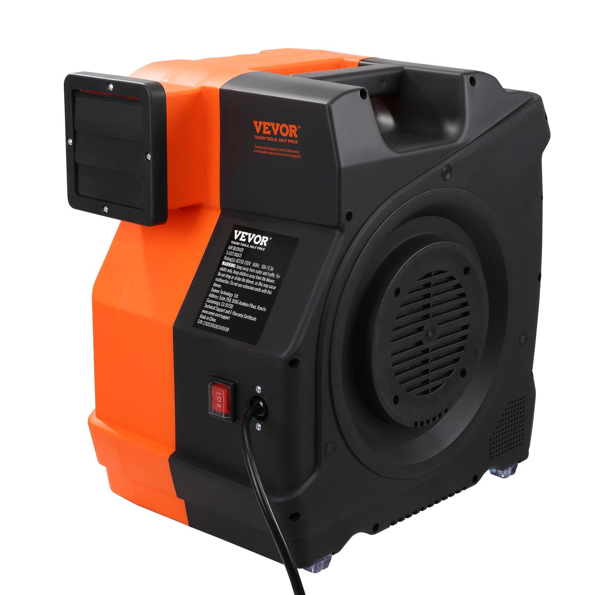 VEVOR Soplador Inflable 1100 W, 1,5 y 1,7 HP, Soplador de Aire Comercial para Inflables, Ventilador Eléctrico de Castillo Hinchable de 3100 RPM Casa de Rebote, Toboganes Acuáticos 387 x 275 x 423 mm