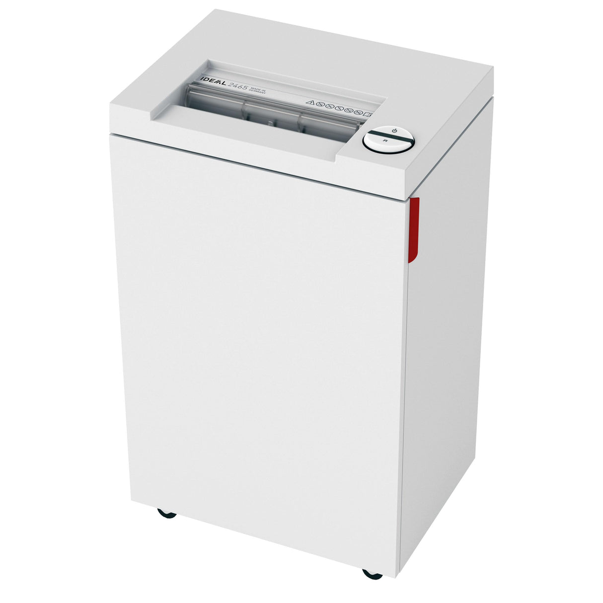 Ideal 2465 CC / 4 x 40 mm Strip shredding Color Blanco - Triturador de Papel (Strip shredding, 24 cm, 50 L, Color Blanco, 18 g/m², 580 W)