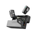 DJI Mic 2 (2 TX + 1 RX + Estuche de carga), todo en uno, micrófono inalámbrico, cancelación de ruido inteligente, grabación interna flotante de 32 bits, micrófono para iPhone y Android