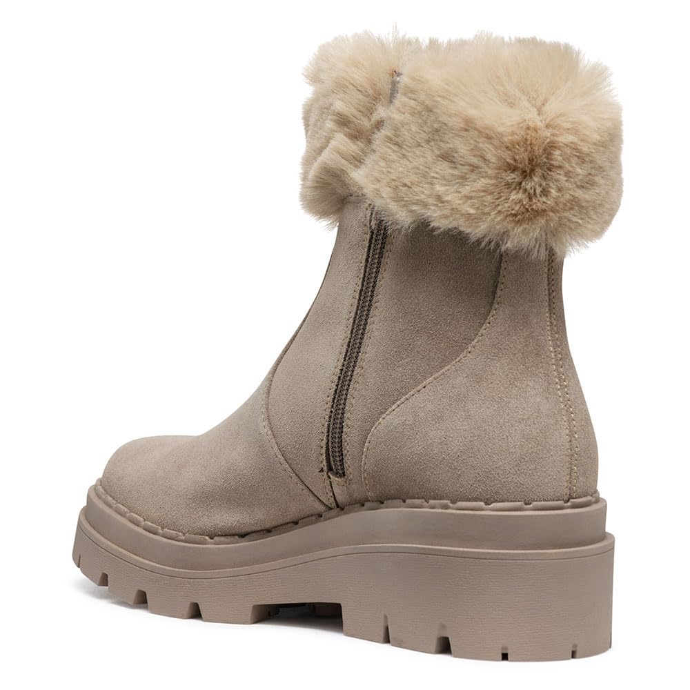 Geox D Felleny G, Bota de Tobillo Mujer, Taupe Beige, 37 EU