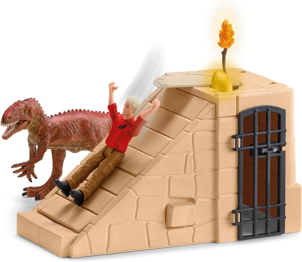 Schleich 42656 Megaset Conquista del Templo de Dinosaurios, a Partir de 5 años, Dinosaurs - playset, 169 Piezas