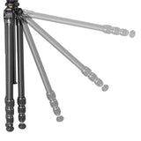 Vanguard Veo 5 264APS38 - Trípode de Viaje de Aluminio, rótula de 3 vías