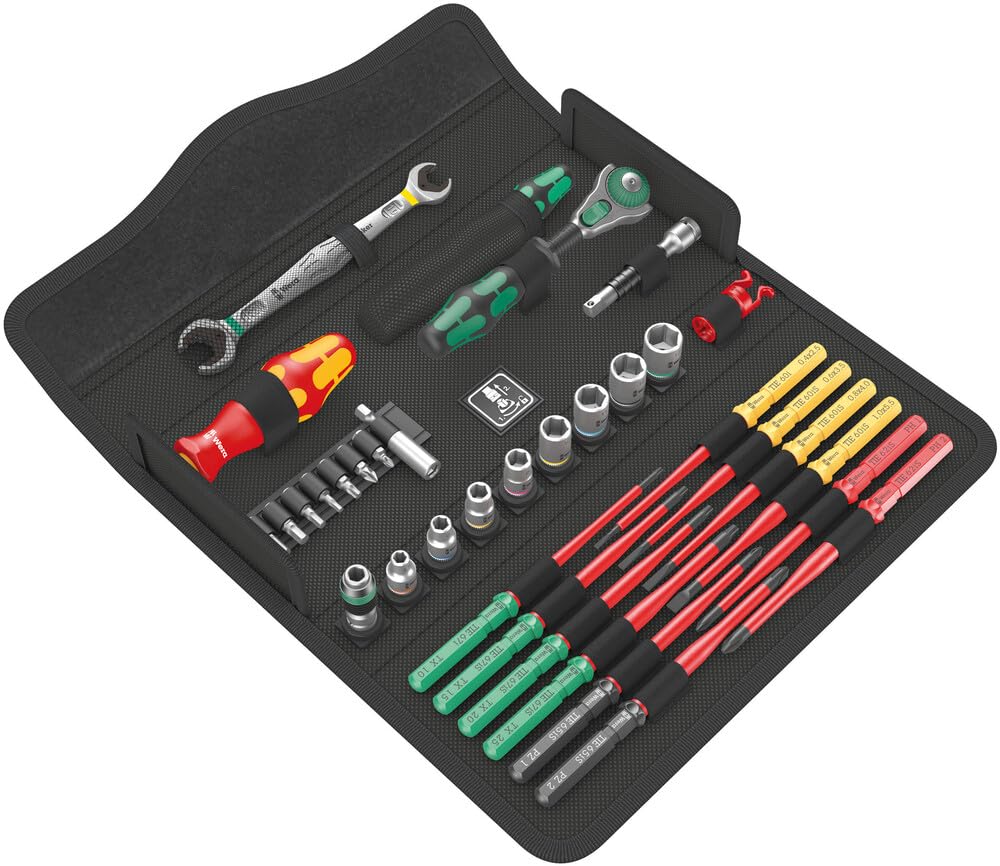 WERA-05135870001-Kraftform Kompakt W 2 - Conjunto con mango y varillas intercambiables, Tri-wing