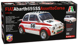 Italeri 4705S Fiat 4705-1:12 Abarth 695 SS/Assetto Corsa, maqueta, Modelo de construcción, sin barnizar
