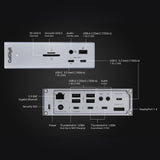CalDigit TS4 Thunderbolt 4 - Base de Carga (18 Puertos, 98 W, 3 Thunderbolt 4 40 GB/s, 5 USB-A, 3 USB-C (10 GB/s), 8 K o 2 Pantallas 6 K 60 Hz, Mac, PC, Compatible con Cromo, con Cable de 0,8 m)