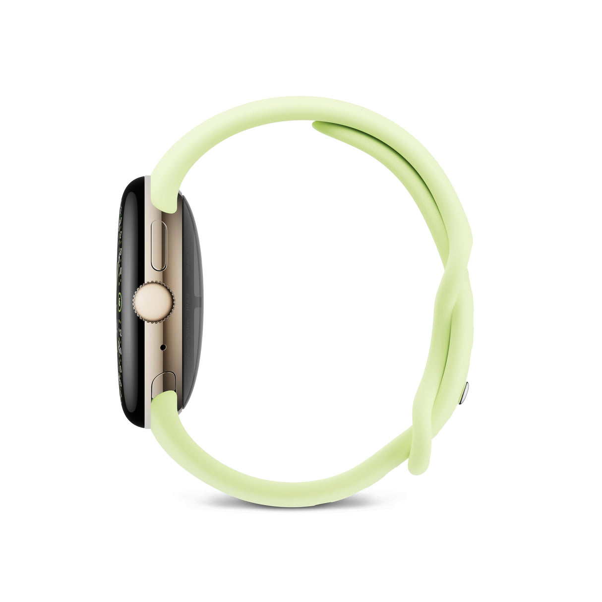 Google Pixel Watch 4 (41 mm) - Smartwatch Android con Seguimiento de la el Estado físico, y la Ayuda de Gemini - Caja de Aluminio en Oro Champagne - Correa Deportiva en Verde Lima - LTE