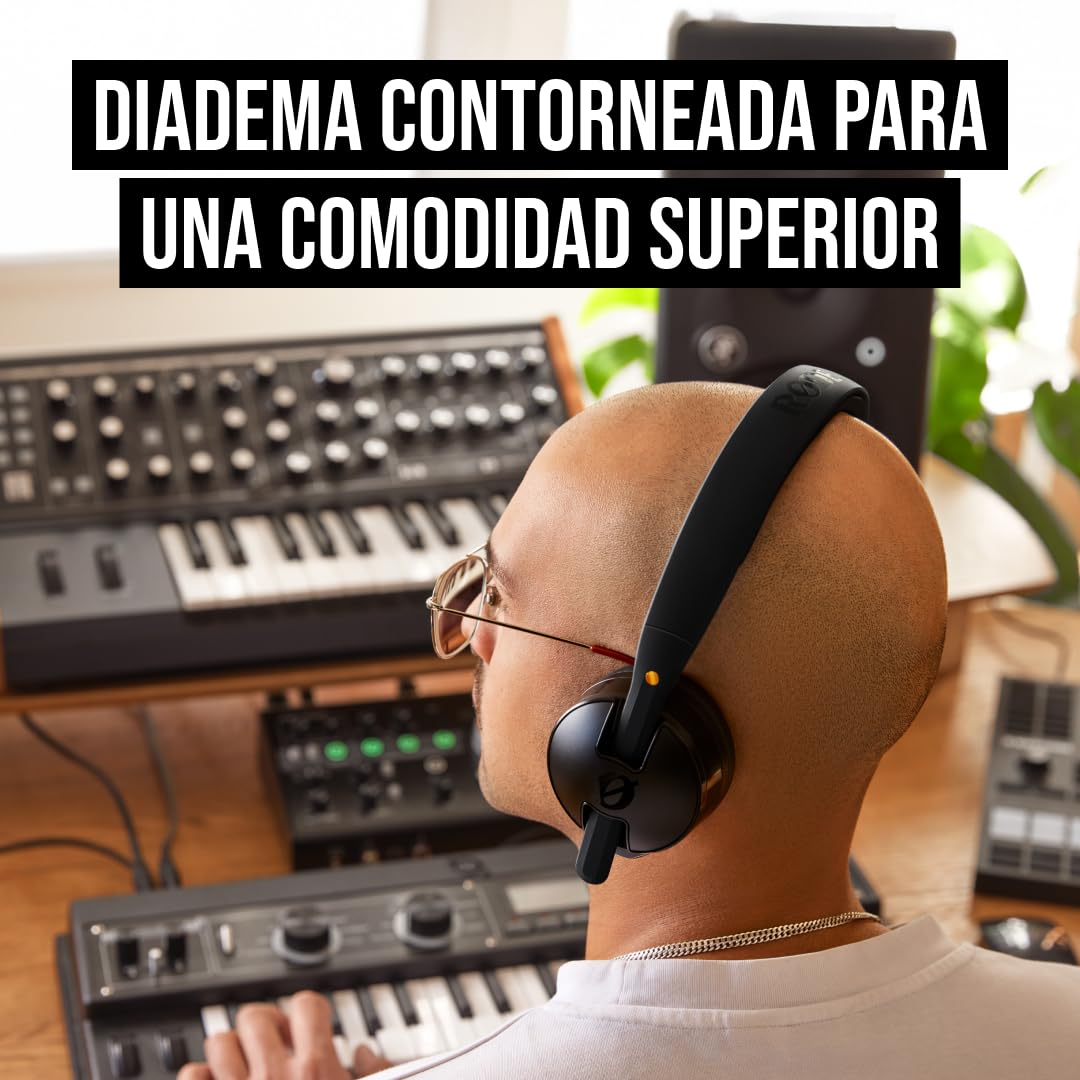 RØDE Auriculares DJ Profesionales NTH-50 con Cable sobre la Oreja | Duraderos, cómodos, Audio Hi-Fi | Músicos, cineastas, Creadores (Negro)