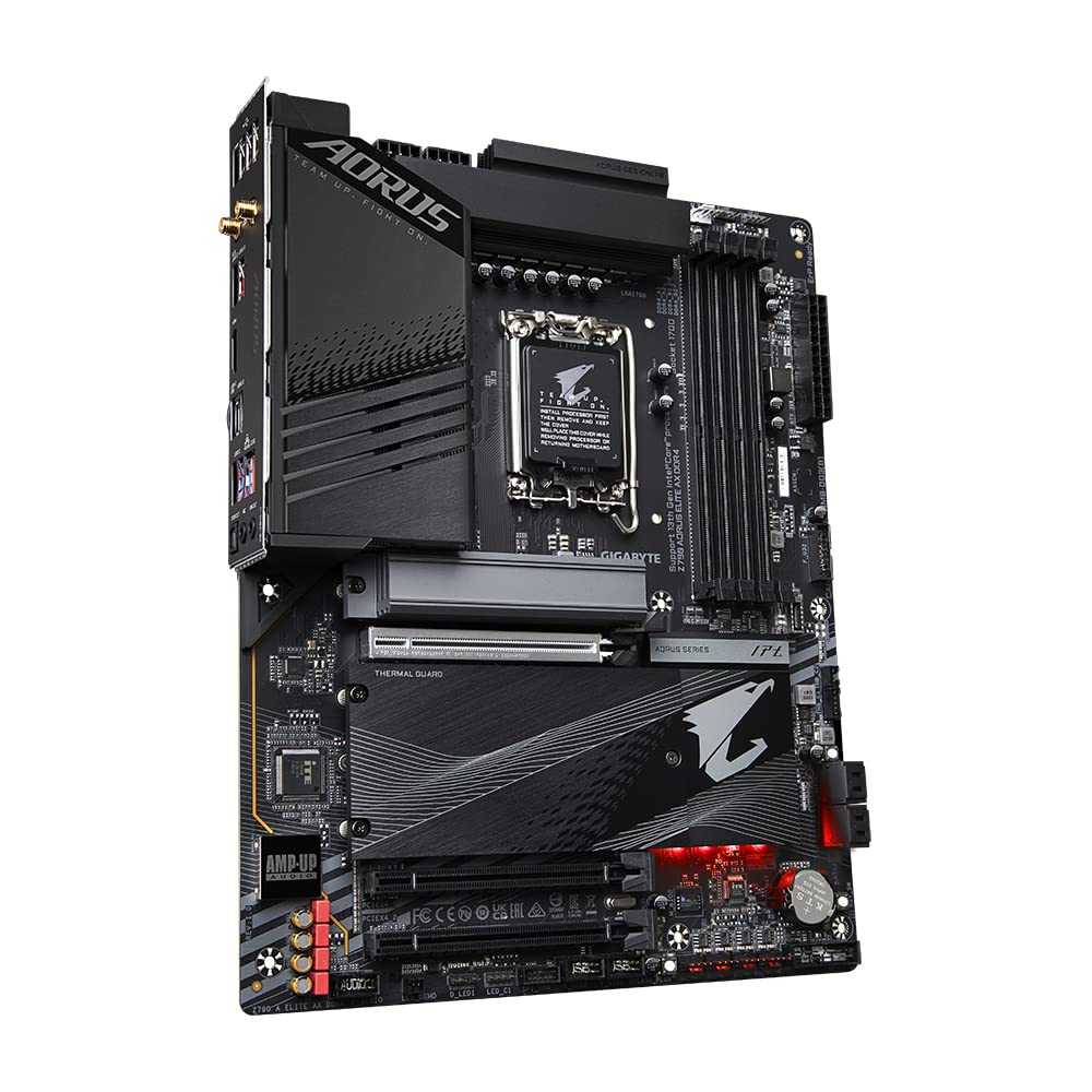 GIGABYTE Z790 AORUS Elite AX DDR4 Placa Base - Compatible con procesadores Intel Core 14th Gen CPUs, 16+1+2 Phases Digital VRM, up to 5333MHz DDR4 (OC), 4xPCIe 4.0 M.2, Wi-Fi 6E, 2.5GbE LAN