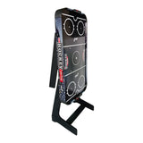 Sport1 Air Hockey Metal Vertical Mesa Plegable de Hockey Air Mini con Ventilador 12V Mesa Air Hockey Ahorro de Espacio Medidas 121x60x76cm 2 Puños y 2 Discos Incluidos con Marcador Integrado.
