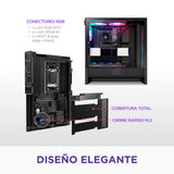 NZXT N7 B850 - Placa Base Gaming AMD B850 AM5 ATX para Ryzen 9000/8000/7000-16+2+1, DDR5, 3X M.2, PCIe 5.0, Wi-Fi 6E, LAN 2.5GbE, USB 4 – M.2 NVME con Cierre rápido – Cubierta Completa – Negro