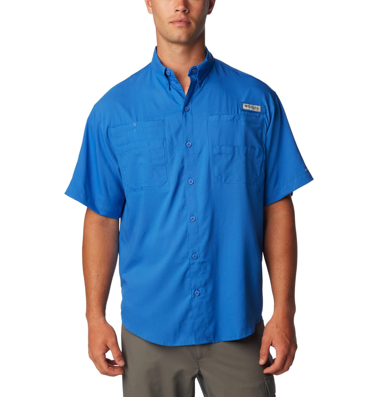 Columbia Tamiami 2 Short Sleeve Shirt Camisa de Manga Corta, Hombre, Azul, Medium