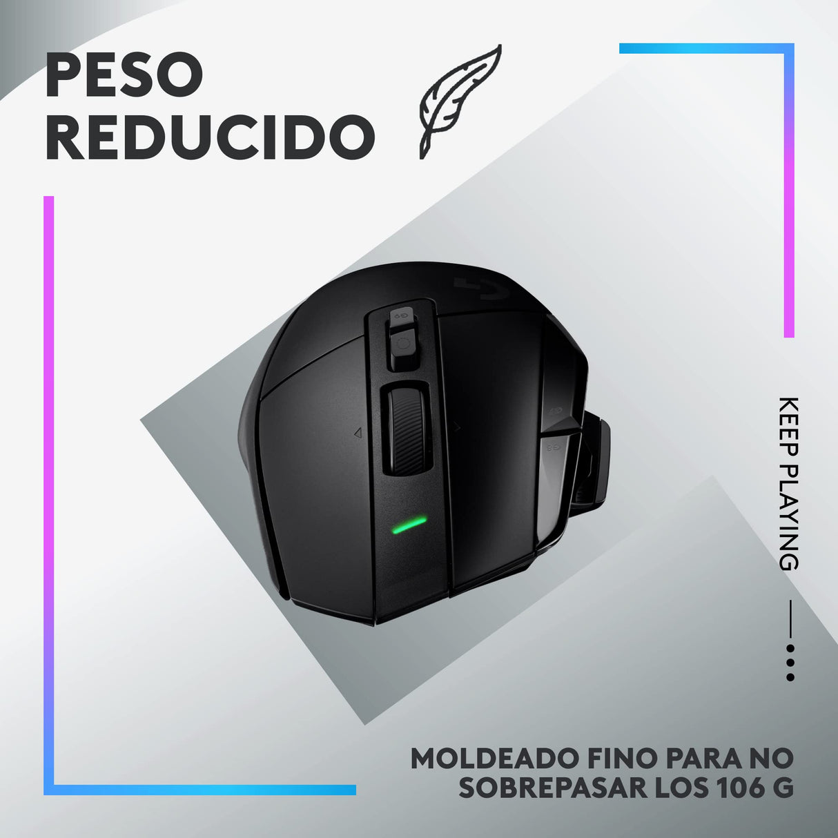 Logitech G G502 X PLUS LIGHTSPEED Ratón inalámbrico RGB para Gaming - Ratón óptico con interruptores híbridos LIGHTFORCE, LIGHTSYNC RGB, sensor HERO 25K, compatible con PC - macOS/Windows - Negro
