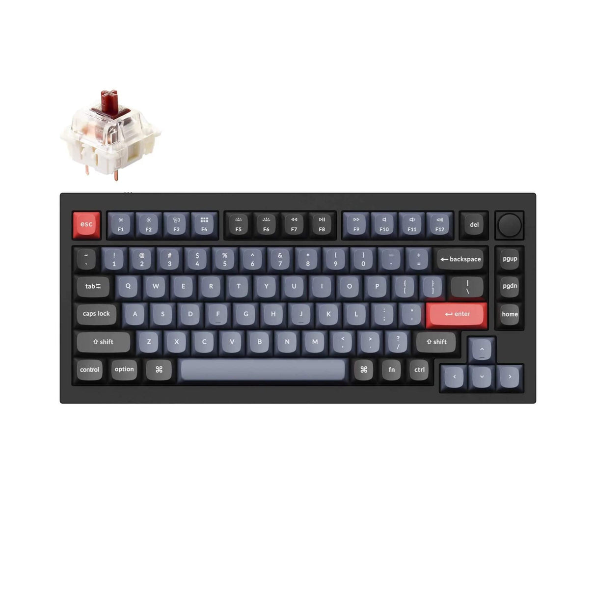Key Q1 Knob 75% ALU RGB Gat Brown BK H Q1-M3-DE