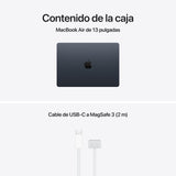 Apple MacBook Air de 13,6 Pulgadas con Chip M5: Pantalla Liquid Retina, CPU de 10 núcleos, GPU de 8 núcleos, 16 GB de Memoria unificada, 512 GB de SSD, Wi-Fi 7,Teclado español; Medianoche