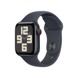 Apple Watch SE de 2.ª generación GPS + Cellular Smartwatch con Caja de Aluminio en Medianoche de 40 mm y Correa Deportiva Medianoche - Talla M/L. Monitores de entreno y sueño y Resistencia al Agua