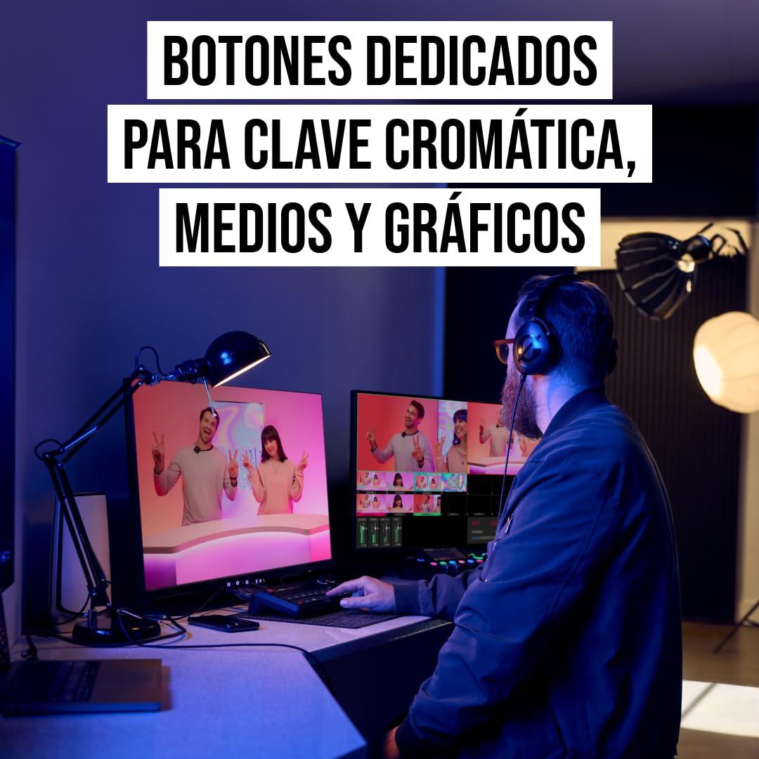 RØDE RØDECaster Video - Conmutador de vídeo profesional e interfaz de audio - Multi-cámara, 6 x entradas de vídeo (HDMI y USB), 1080p60, Escenas de múltiples fuentes