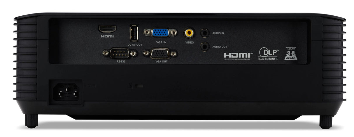 Acer Proyector DLP X1328WH (WXGA (1.280 x 800 píxeles) 5.000 lúmenes ANSI, Contraste 20.000:1, 3D, Keystone, 1 Altavoz de 3 W, HDMI (HDCP), conexión de Audio, Negro, Cine en casa/Negocios