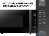 Toshiba MV-TC25T(BK) - Microondas 4 en 1 con freidora de aire caliente, tecnología Origin-Inverter, interior esmaltado fácil de limpiar, 25 L, 2100 W, color negro