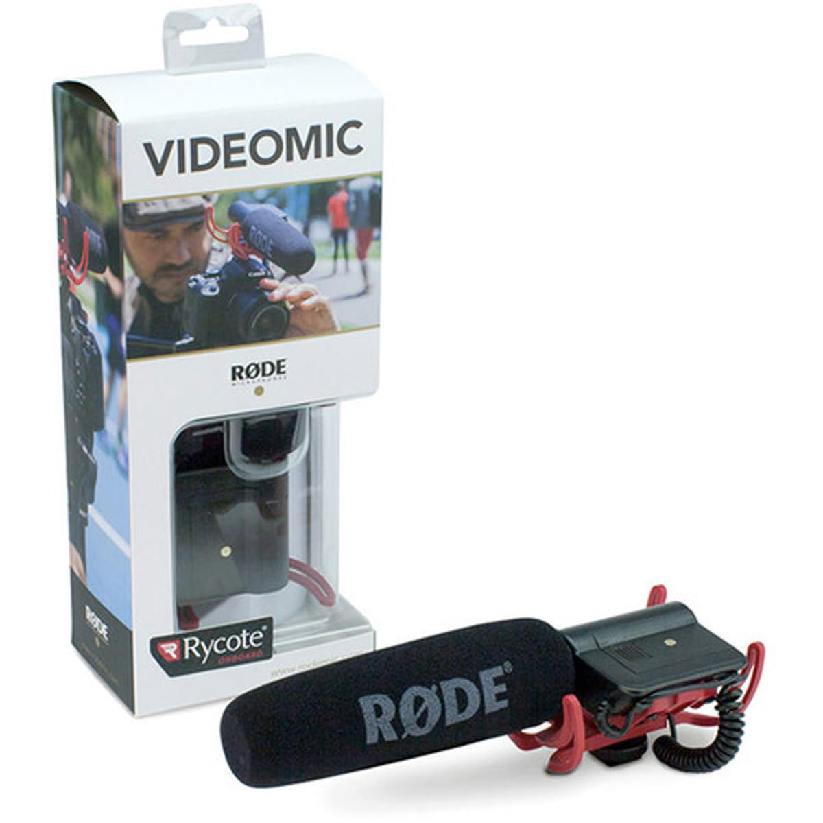RØDE VideoMic Rycote Micrófono de cañón de para cámara RØDE VideoMic con filtro paso alto y atenuador para grabación cinematográfica, creación de contenido y grabación en exteriores