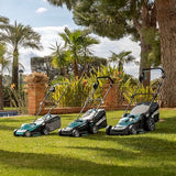 Cecotec Cortacésped de Cable Terrenator 460 Flex Z Auto. 2000W, Ancho de Corte 46cm, Propulsión Automática, Cambio Altura Sistema Z-Tech, 4in1 con Mulching, Ruedas Traseras XL, Tecnología BeltDrive