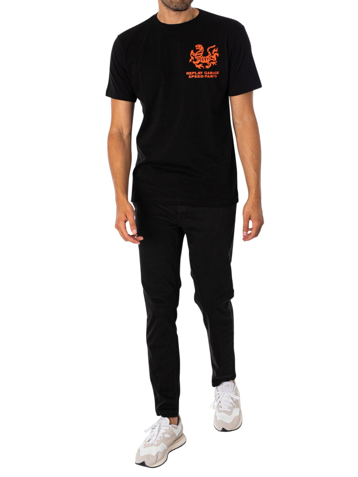 Replay Zeumar Hyperchino Color Xlite Pantalón, 040 Black, 34W x 34L para Hombre