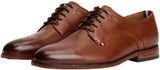 Tommy Hilfiger Zapatos Derby Hombre Thunit de Piel, Marrón (Winter Cognac), 42