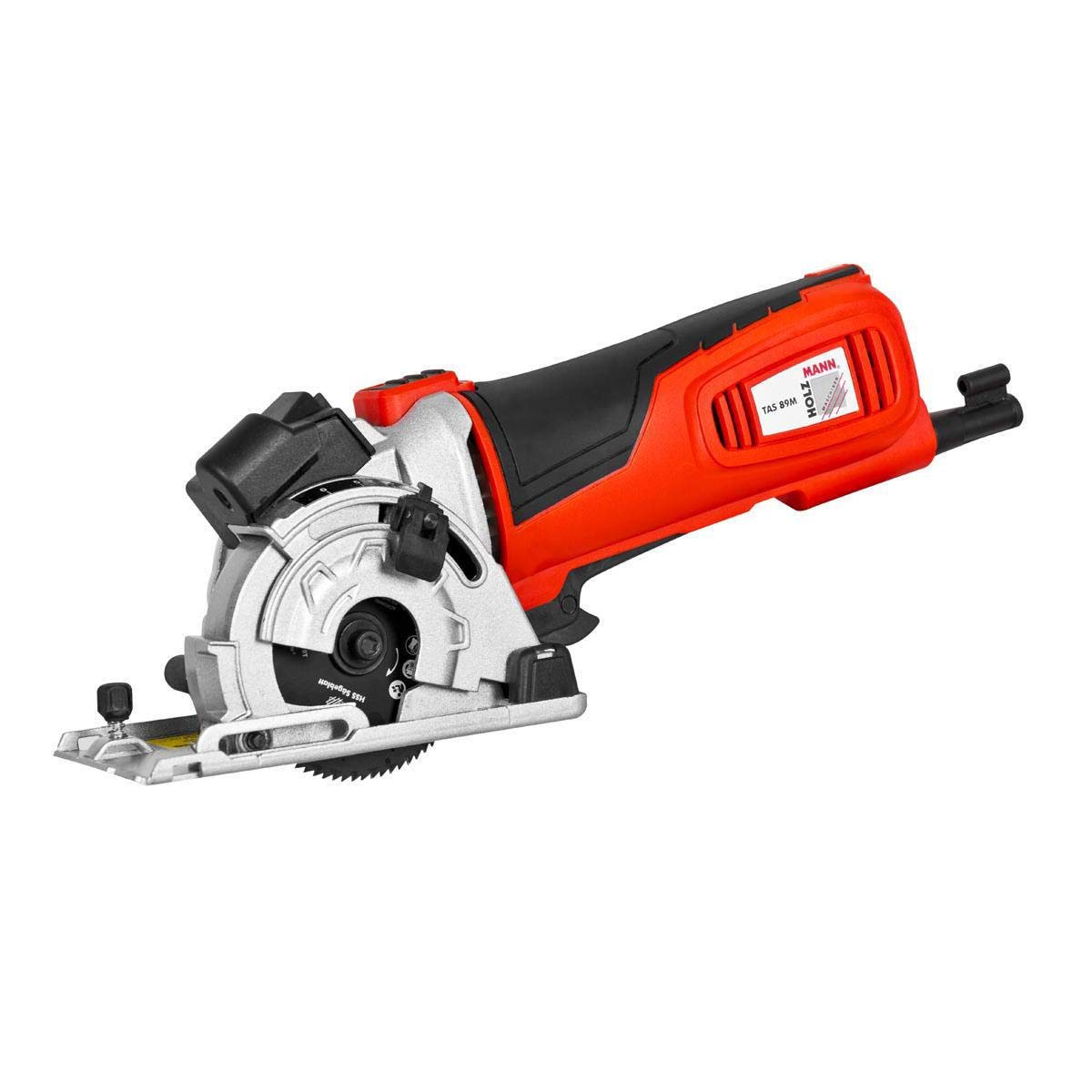 Holzmann Maschinen TAS89M_230V Mini sierra circular portátil Profundidad de corte máx. (90°) 28,5 mm con accesorios