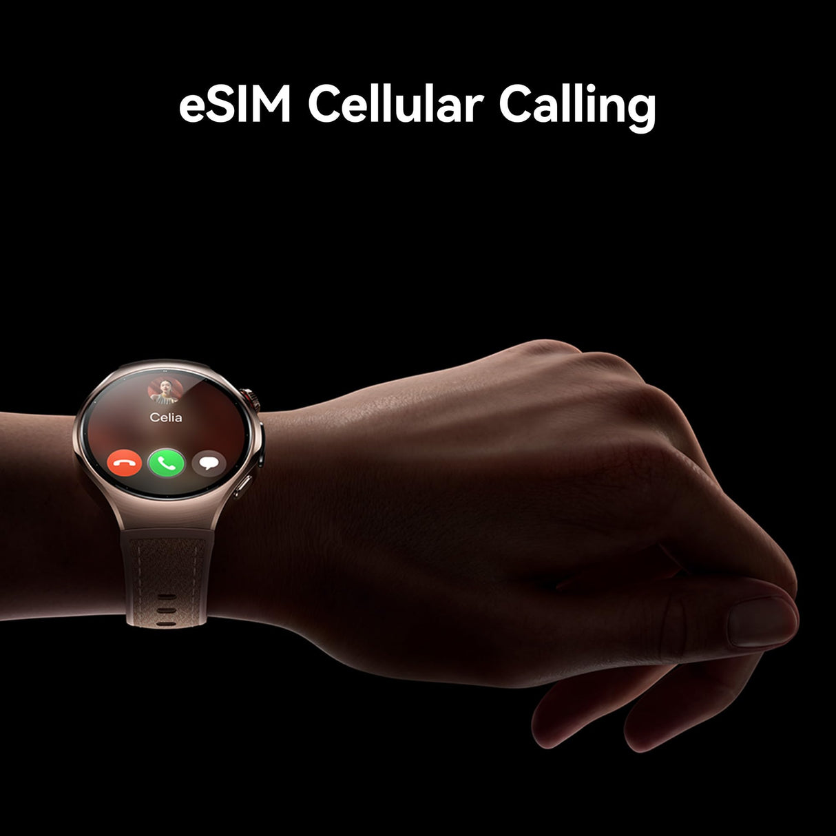 Montre connectée Huawei Watch 5 42 mm Bluetooth Doré avec bracelet en cuir Doré