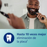 Philips Sonicare DiamondClean 9000 cepillo dental eléctrico, paquete doble, cepillo dental sónico con aplicación, sensor de presión, vaso de carga, negro y oro rosa, modelo HX9914/61