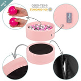 KiddyMoon 90X30cm/200 Bolas ∅ 7Cm Piscina De Bolas para Ninos Hecha En La UE, Rosa:Rosa Clr/Perla/Transparente