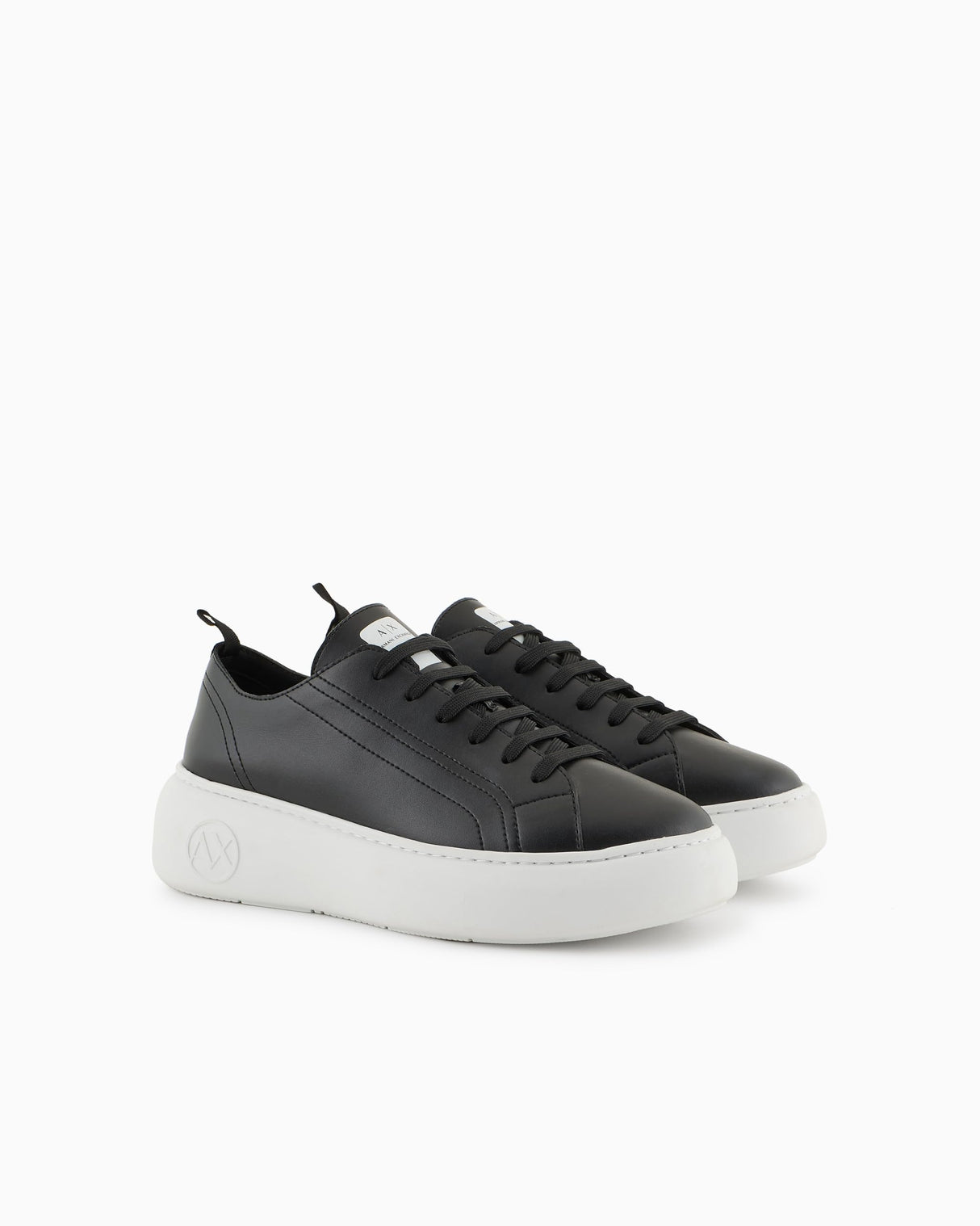 Armani Exchange Zapatillas de Piel Solid Negro