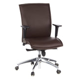 hjh OFFICE 600140 Silla ejecutiva Murano 10 Cuero marrón, Silla de Oficina con Ruedas Silla giratoria