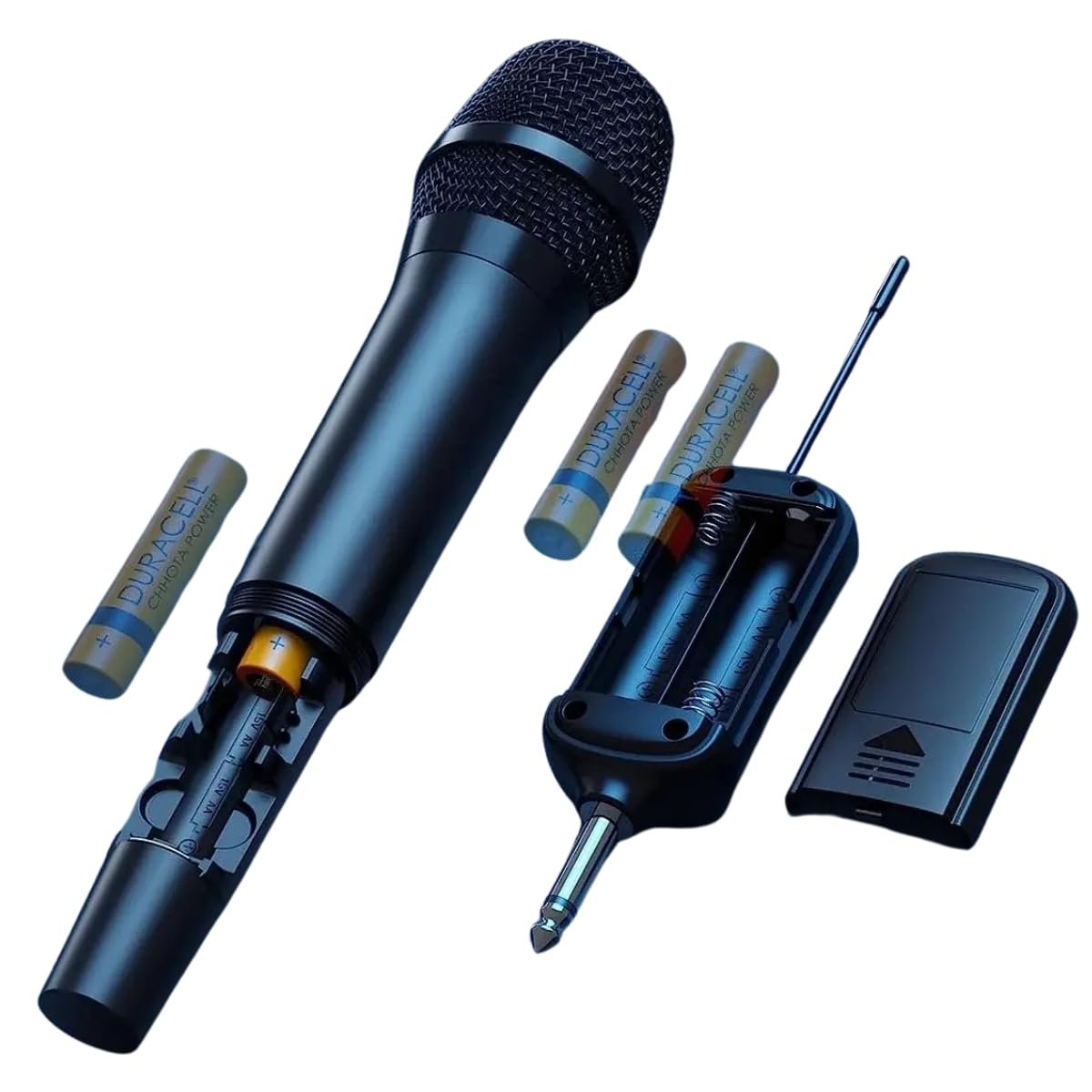 Maono WM760 A2 - Sistema de micrófono inalámbrico con 2 micrófonos y Receptor, Color Negro